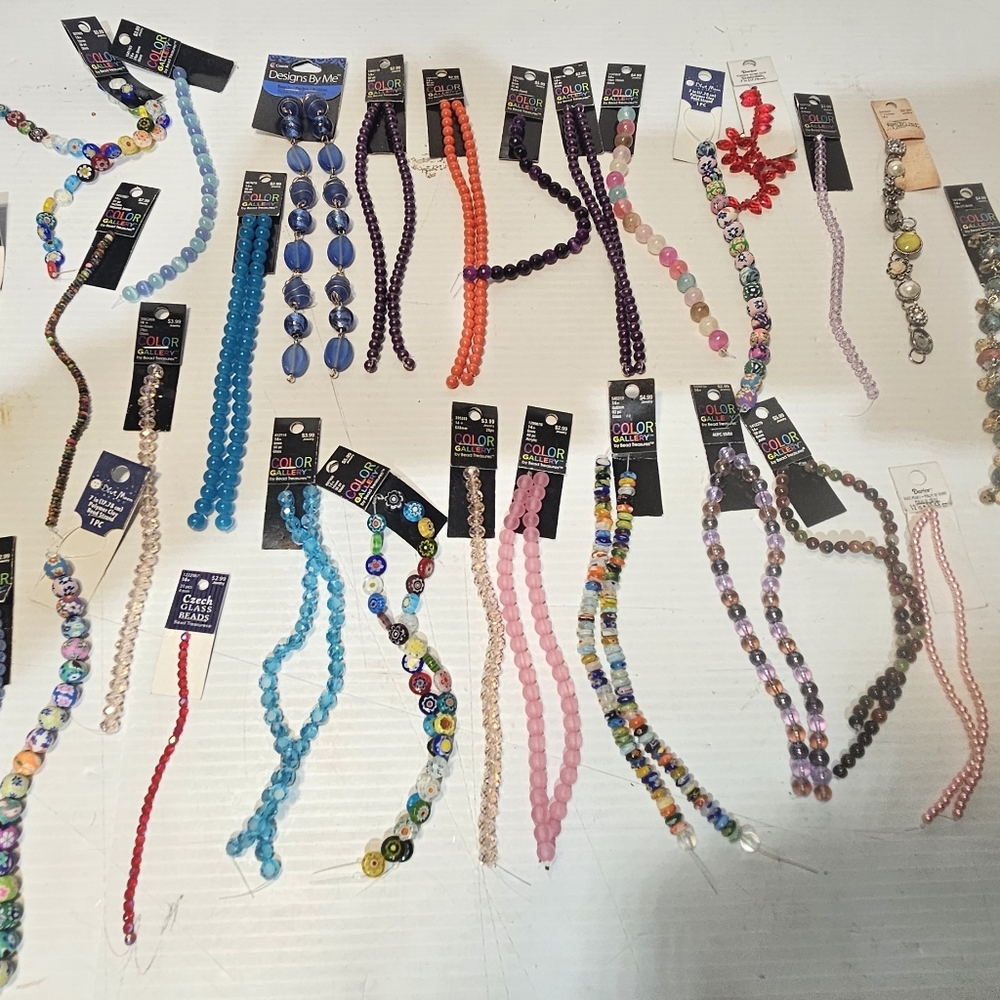 Crafting Beads for Jewelry Making - 3 pounds +- over 70 new with tags